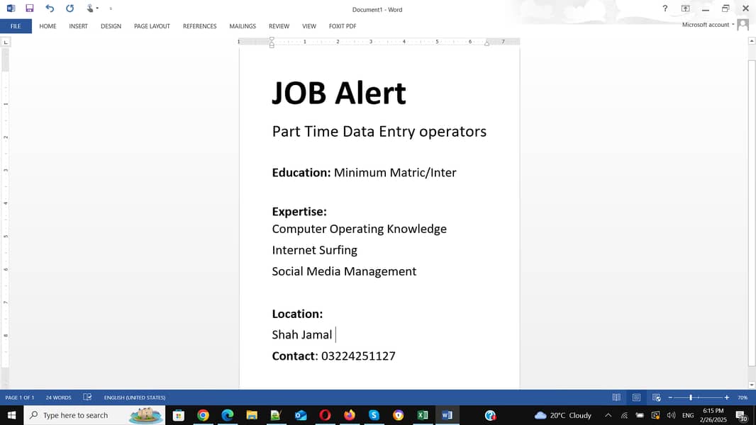 Part Time/ Full Time Data Entry Operators 0