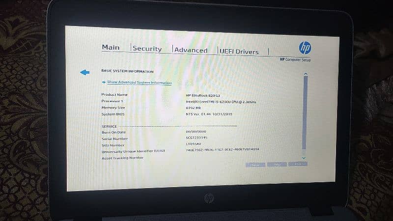 HP elite book 820 g3 5