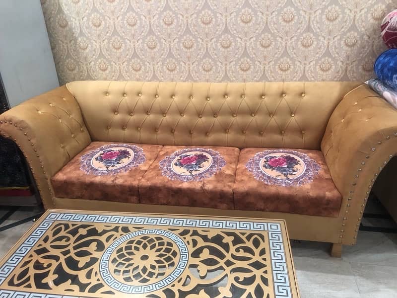 sofa set  and mez  for sell my whatapp and call 03059219871 3