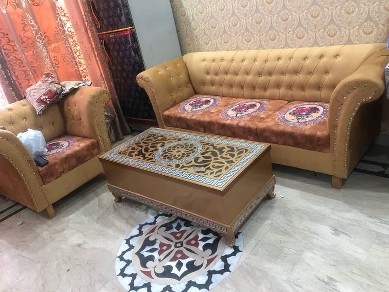 sofa set  and mez  for sell my whatapp and call 03059219871 7