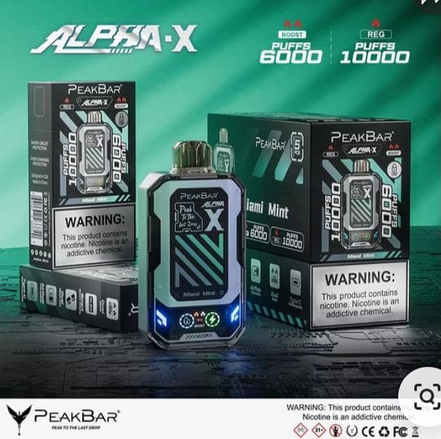 Peakbar Alpha. X 10000 Puffs 50Mg Liquid Disposable Vape Fruit Flavor 2