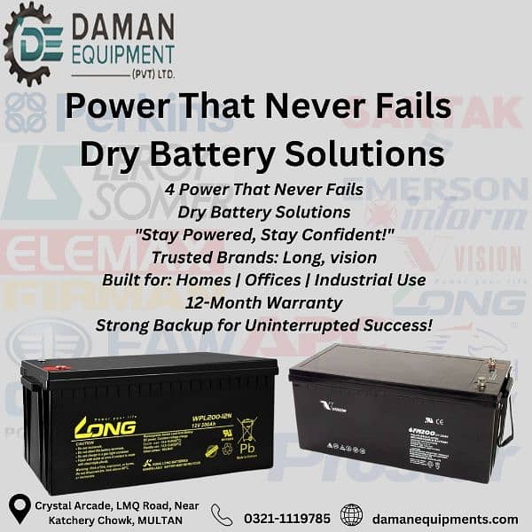 Dry battery 200ah 0