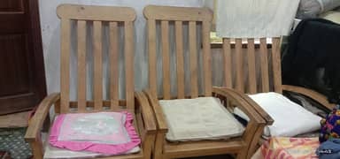 wooden chairs