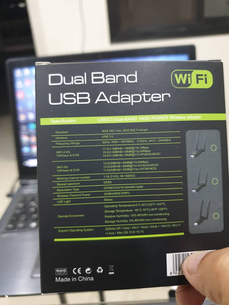 Wireless internet Usb Adapter 5G + Bluetooth 4