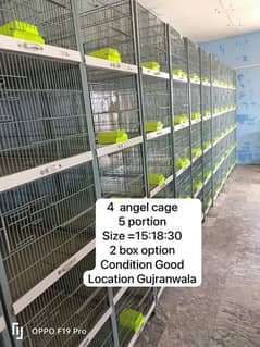 3 cages 5 portion conditions new with pots and sticks (big avairy