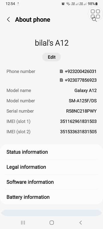 samsung a12 box saf condition no open repair 9