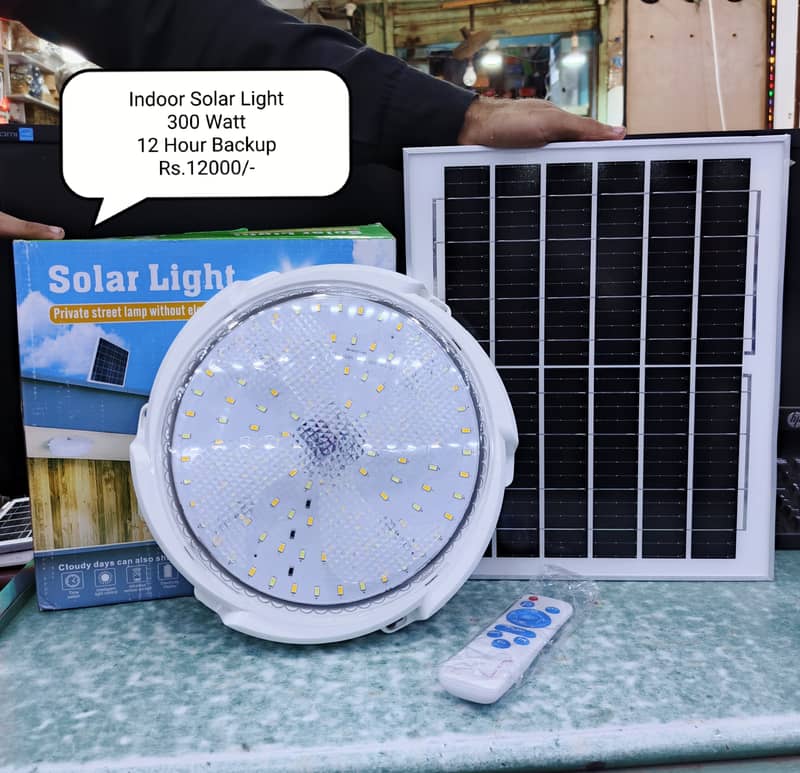 Solar Light for Indoor / Solar backup Light / 12 Hour Battery Backup 1