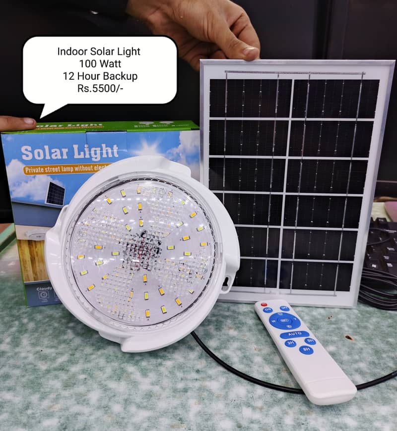 Solar Light for Indoor / Solar backup Light / 12 Hour Battery Backup 2