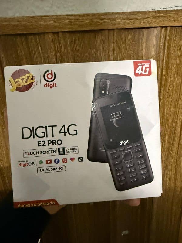 digit 4g  e2 pro touch and type condition 10/10 with box 0