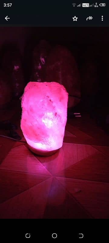 7Colour Changing Salt lamp Candle size with USB Bace and lead. 5