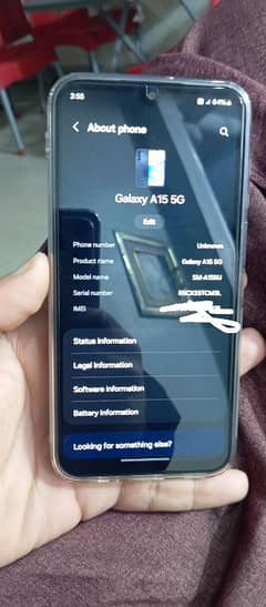 samsung A15 5G 4GB 128GB NON PTA 0300-9210514