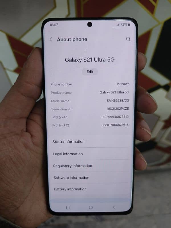 Galaxy S21 Ultra 12Ram 256Rom 0323 6963 876 1