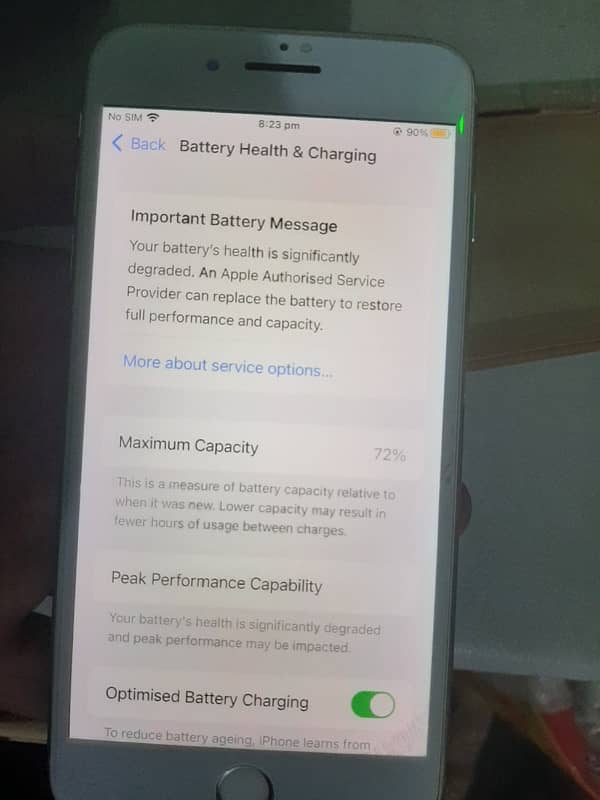 iphone 8 plus 64gb non PTA 72 original battery health water pake 0