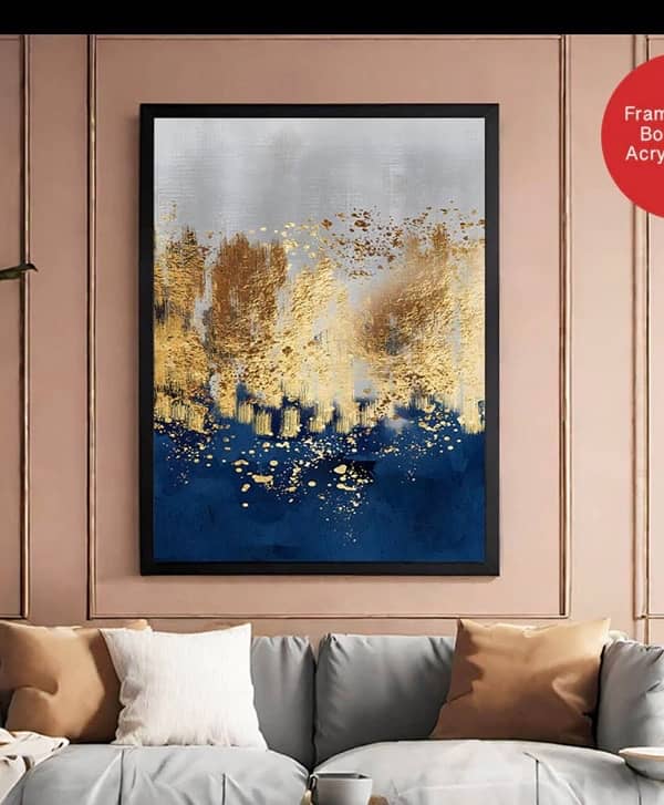 abstract frame darkblue gold theme 0