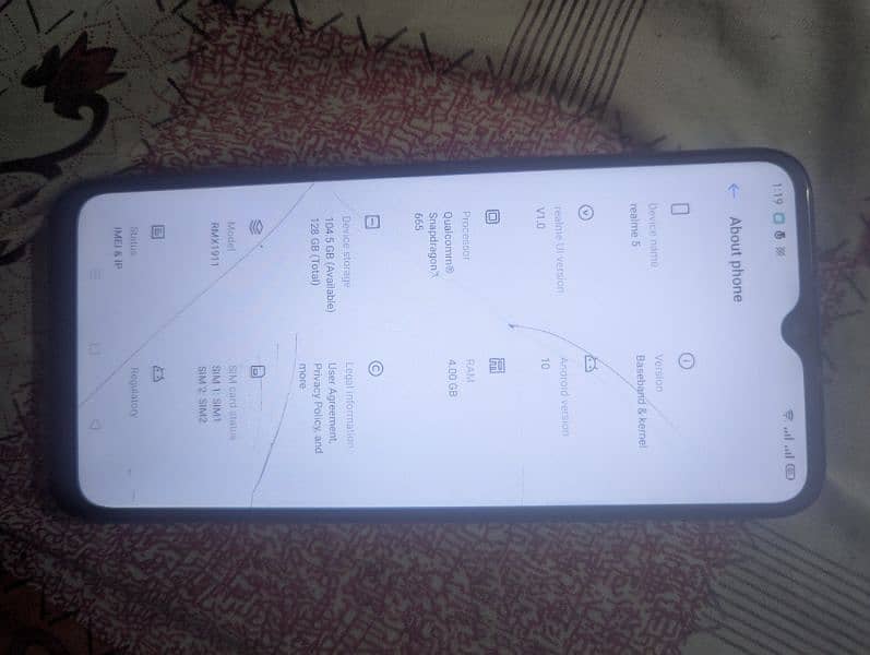 realme 5 4 gb 128gb dual sim pta only mobile 03013654052 call me 4