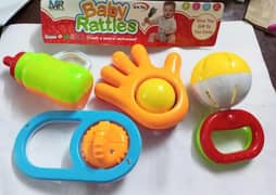 Colorful baby rattle toys set