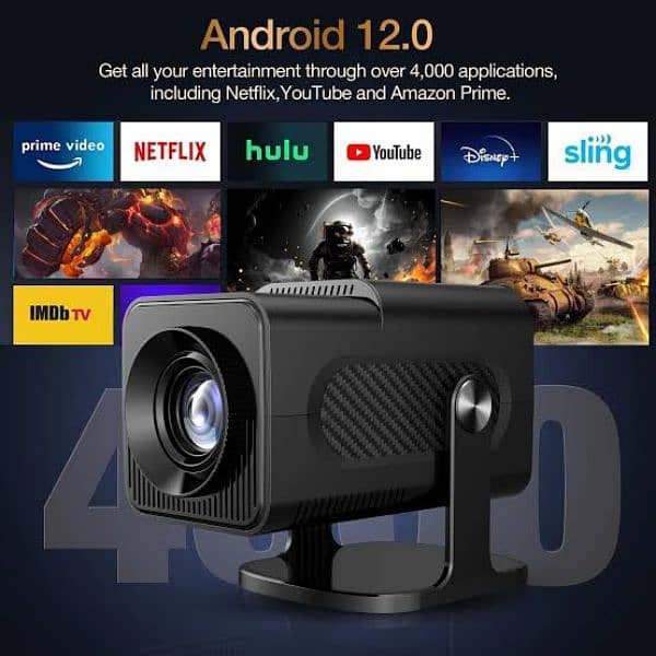 Android 4K Wifi Gaming Projector 2GB/16GB 1