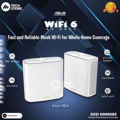 ASUS ZenWiFi XD6 Whole Home Mesh WiFi 6 System Pack of 2 (Renewed)