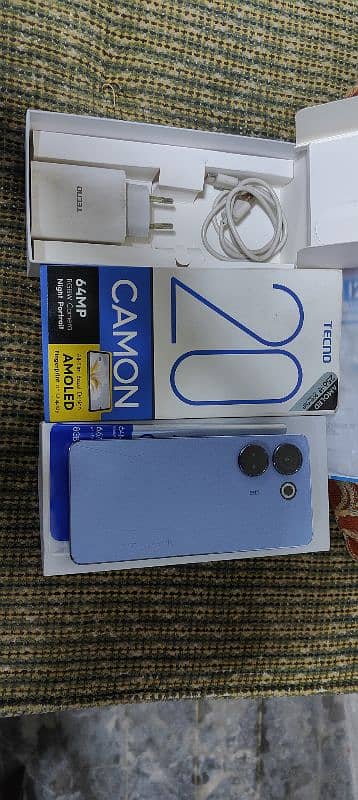 Tecno Camon 20 8+8/256GB All Genuine with Box charger 0