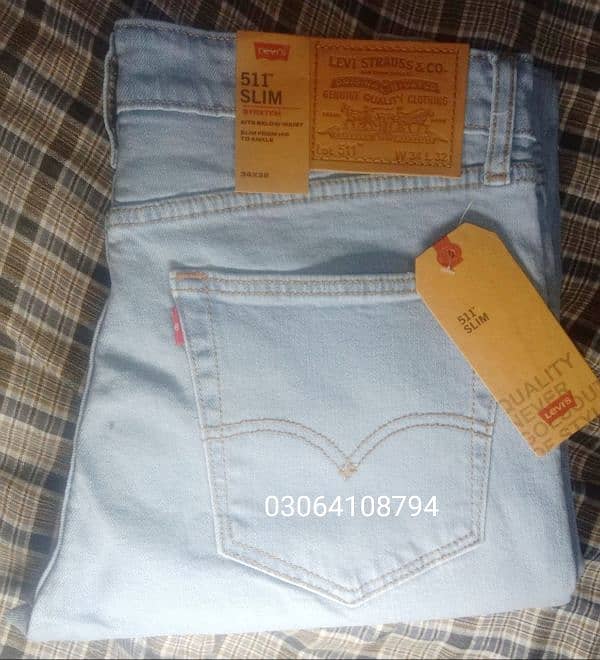 slim fit steachable premium 511 for men jeans pent exported 10