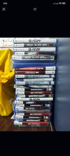 Ps5 games GTA 5 tekken 8 FC 25 cricket 24 Spiderman 2 god of war fc 24