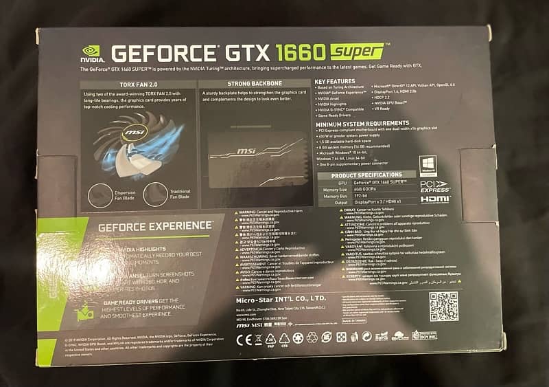 MSI GeForce GTX 1660 SUPER VENTUS XS OC 3