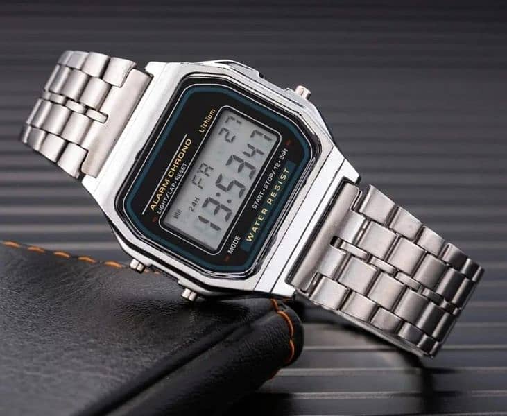 Pure steal , digital display watch 0