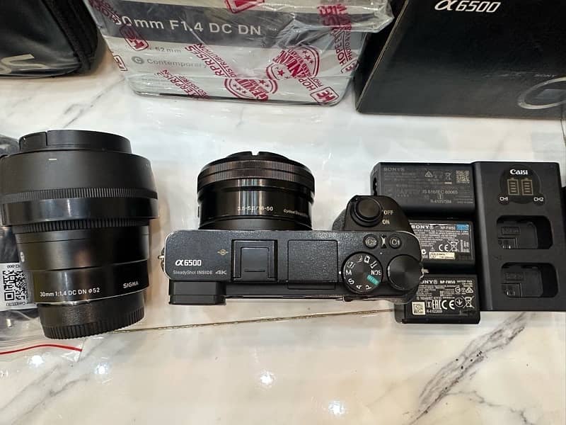 Sony a6500 with 2 lens and accessories 2