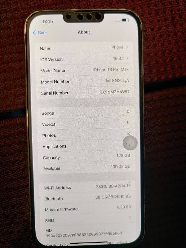 Iphone 13 Pro Max 128GB Gold 2