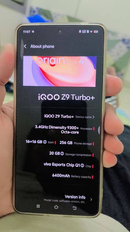 vivo iqoo z9 terbo plus 5G 32gb ram 144hz dimensity 9300+ 80watt chrge 4