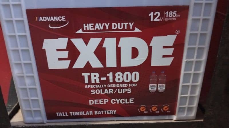 Exide Tubular Battery  TR1800 185amp 1