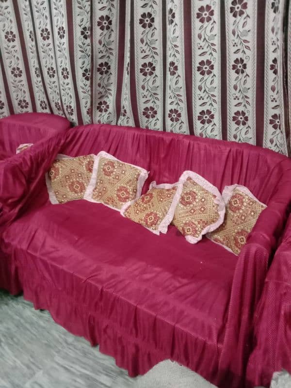 5 Seater wood sofa 1