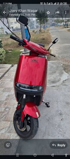 my new electric Scooty urgent for sale 1,5 year warranty