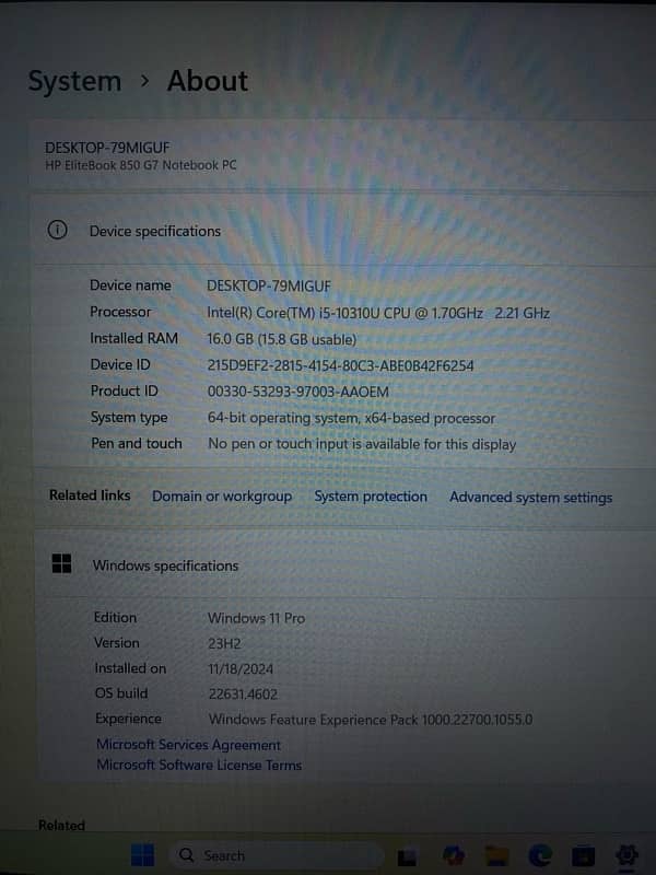 Hp Elitebook 850 G7 (i5 10th Gen) (16/256) 3