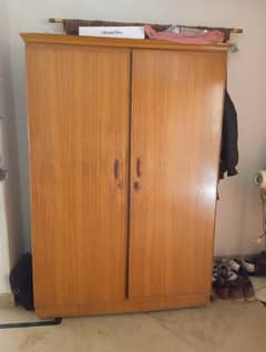 wooden two door cupboard