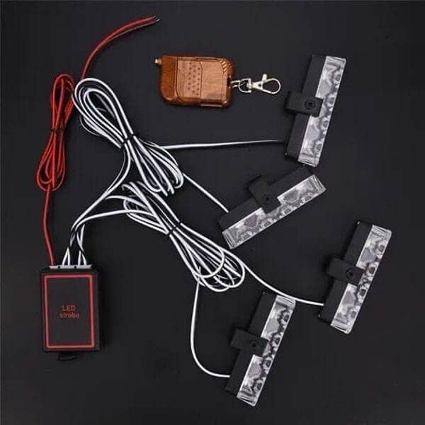 Remote-Controlled White Strobe Fog Flasher Kit for Cars and Jeeps 3