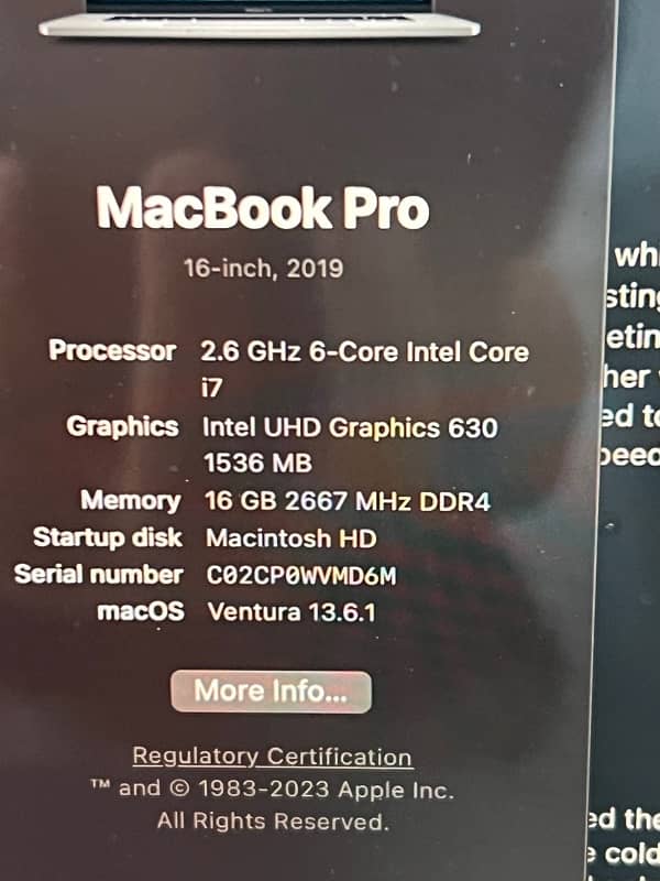 MacBook Pro 2019 - 16/512 gb 1