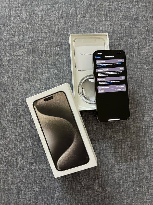 *iPhone 15 Pro Max 256gb*  PHYSICAL DUAL HK   COMPLETE BOX 0