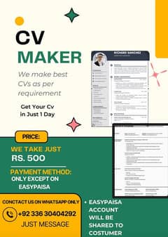 CV Maker ( just in one day )