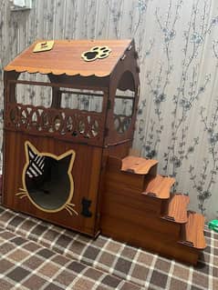 cat house wooden