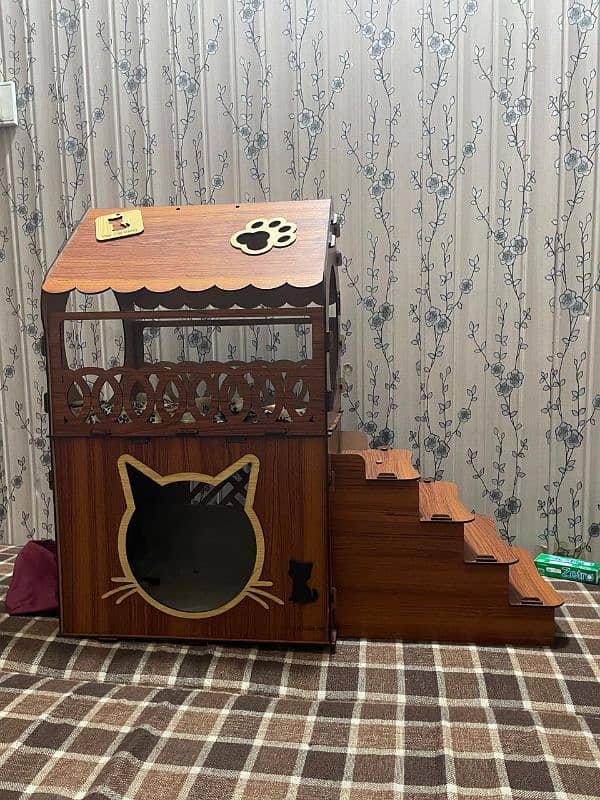 cat house wooden 1