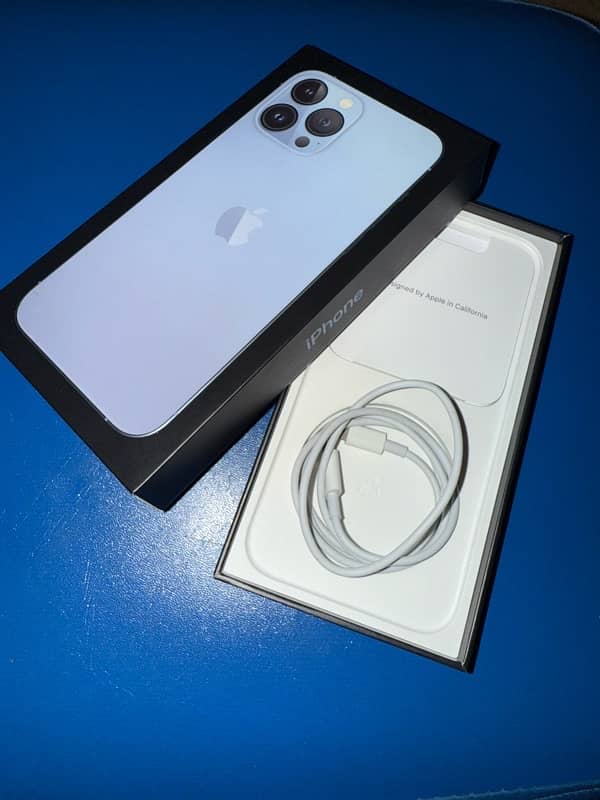 Iphone 13 Pro Max 128 GB Siera Blue Color Non Pta 6