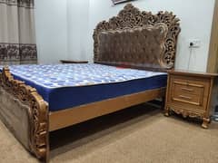 Carving king size Bed set New Not used Cinyoti style without mattris