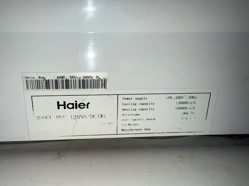 Haier 1 Ton Inverter 0