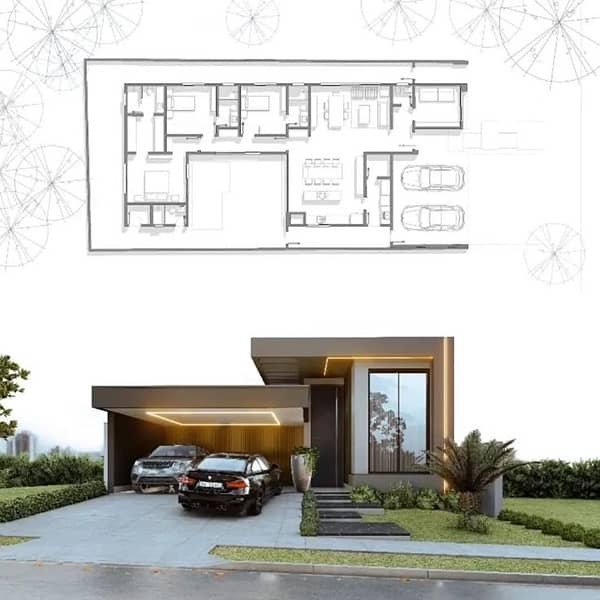 DHA 2D/3D Architectural Planning and drawings 5