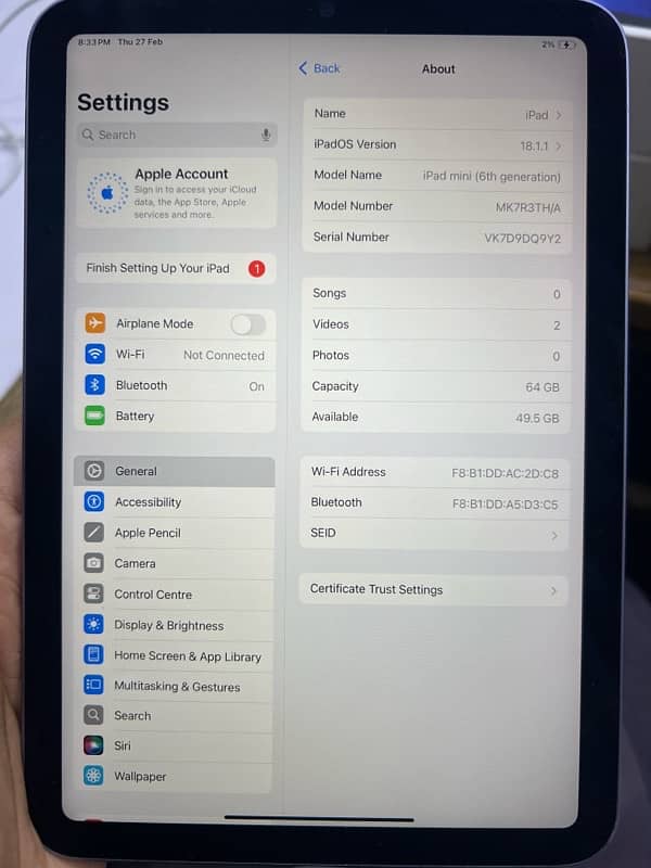 ipad mini 6 64gb purple color full box 2