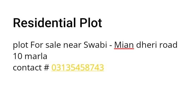 Plot for sale 0