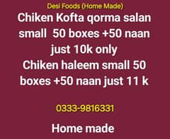 Desi Foods (Home Made)  Delivery Service Available