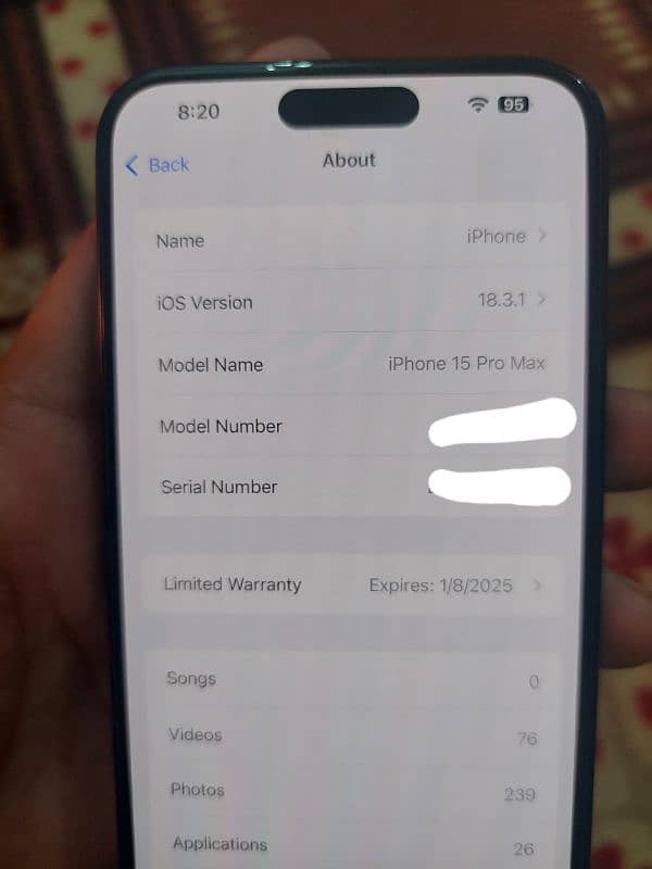 iPhone 15 Pro Max JV – 100%  Battery Health – Perfect Condition 7