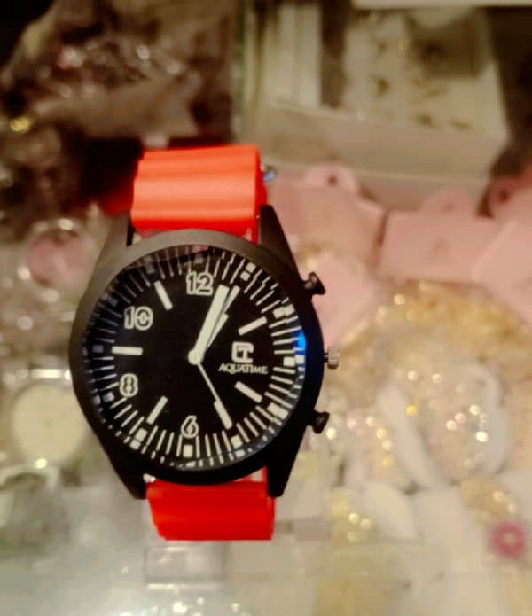 New orange colour branded watch 0